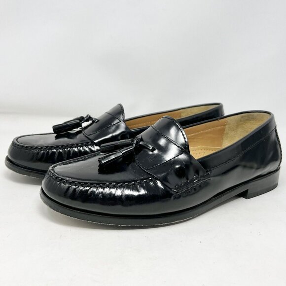 Cole Haan Other - Cole Haan Mens Black Leather Slip On Loafer 03506 Dress Shoes With Tassel 10 E